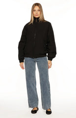 Ace Black Oversized Puffer Jacket