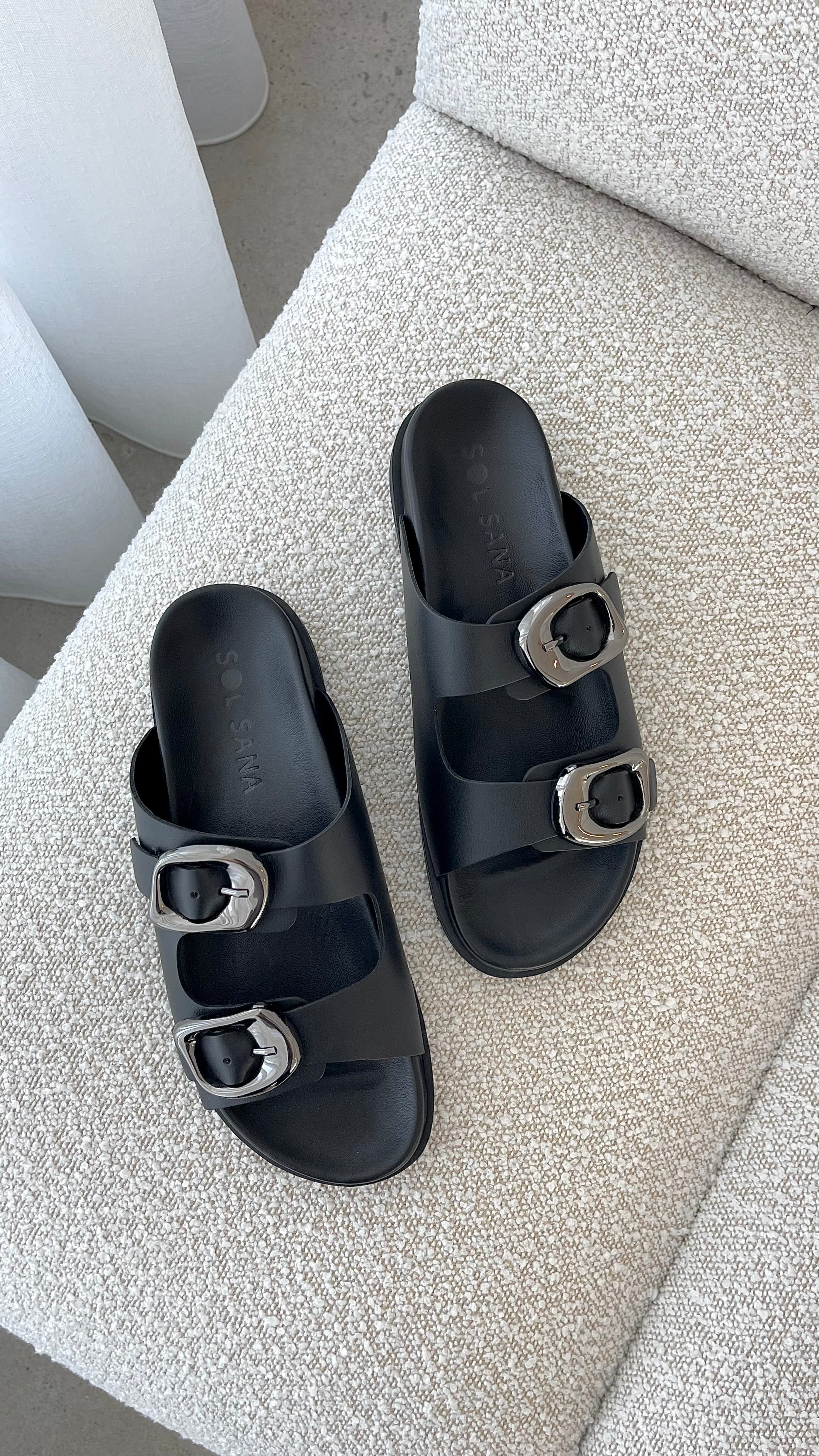 Sol Sana San Jose Footbed - Black / Silver