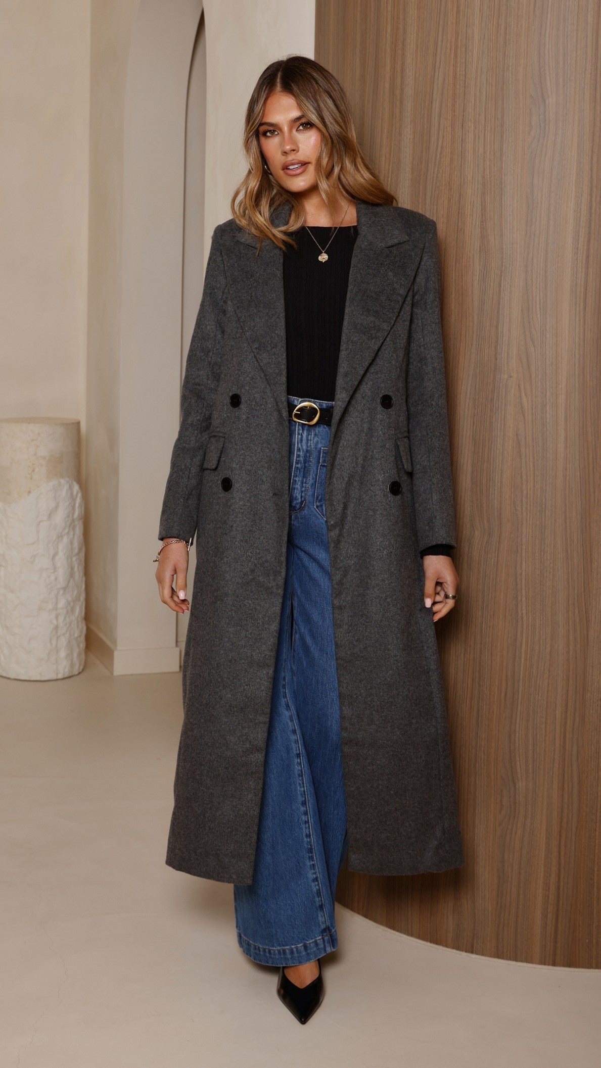 MVN - Lost In New York Coat - Charcoal