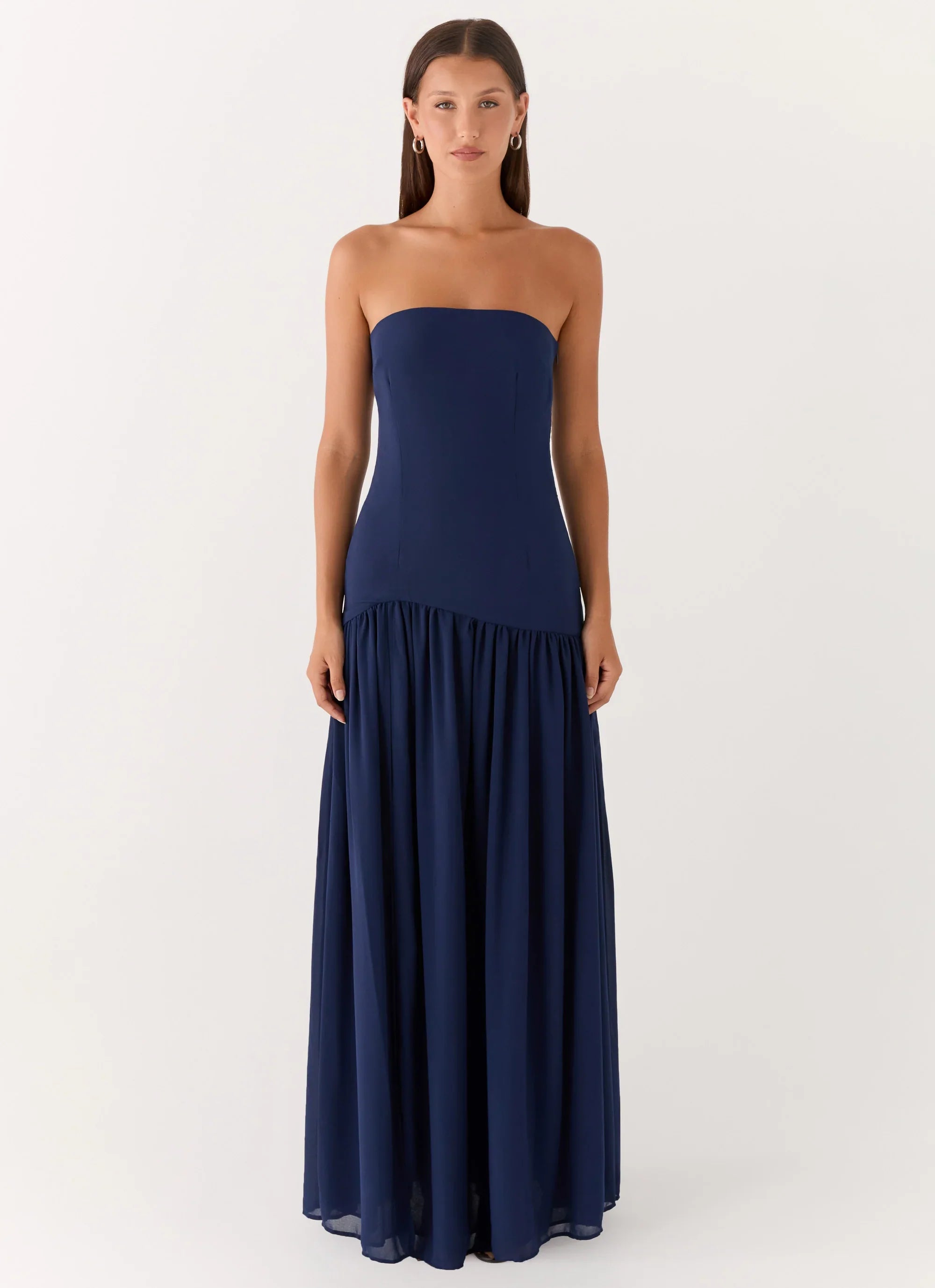 Eden Strapless Maxi Dress - Navy