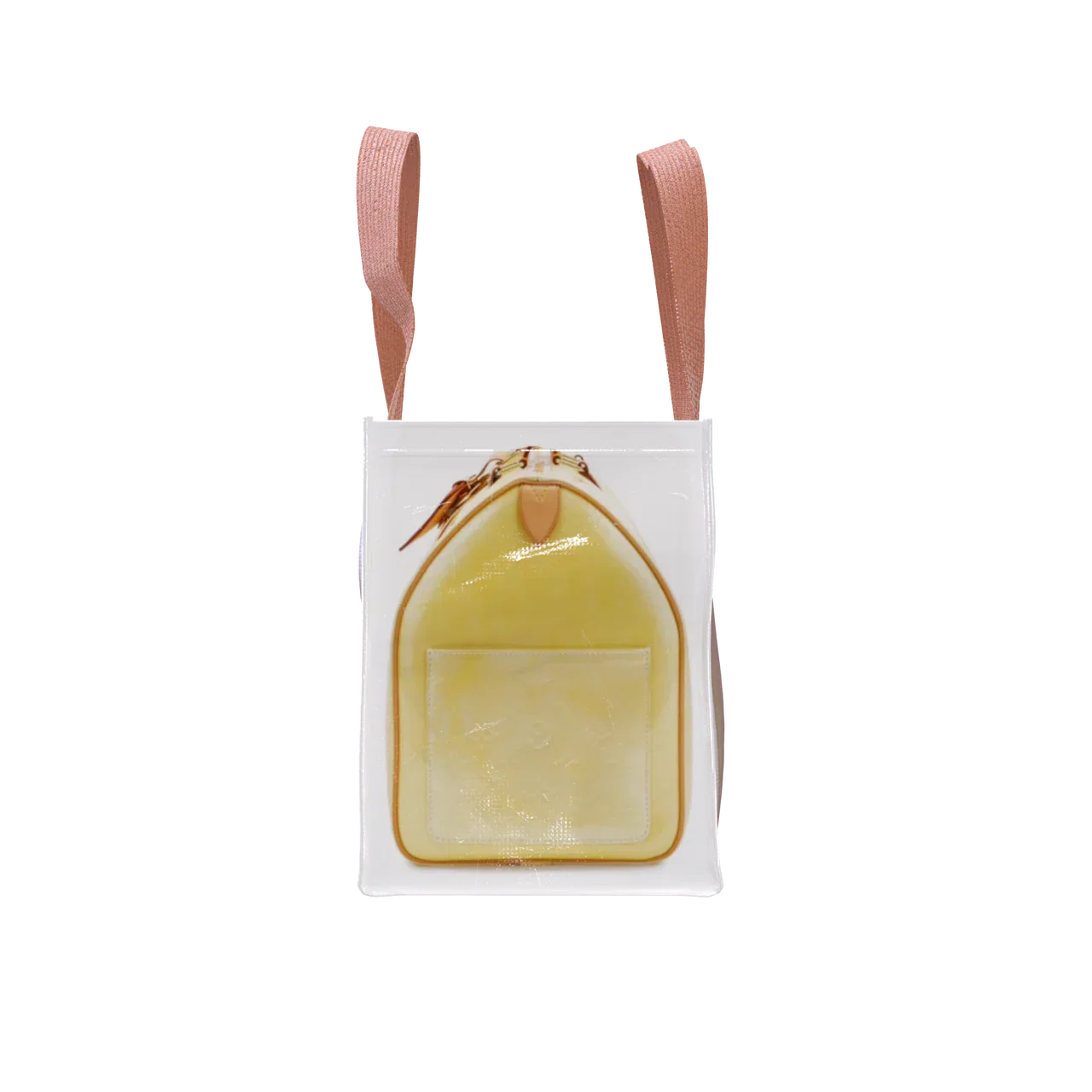 TITA ELVIE duffle Grocery Bag, yellow  canvas, large